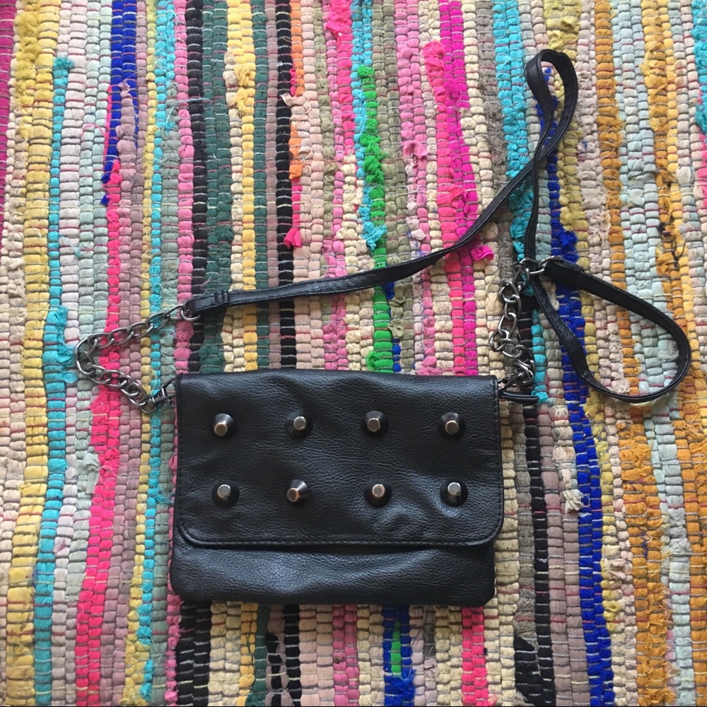 Black studded purse